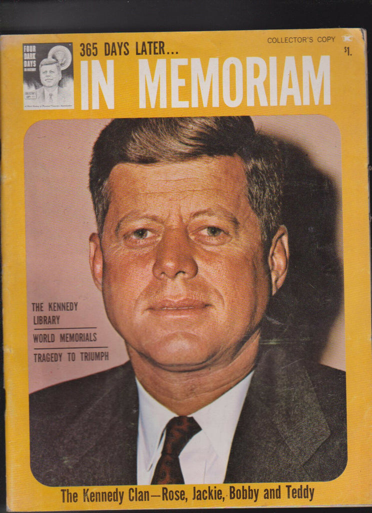 365 Days Later In Memoriam Magazine 1964 JFK John F Kennedy