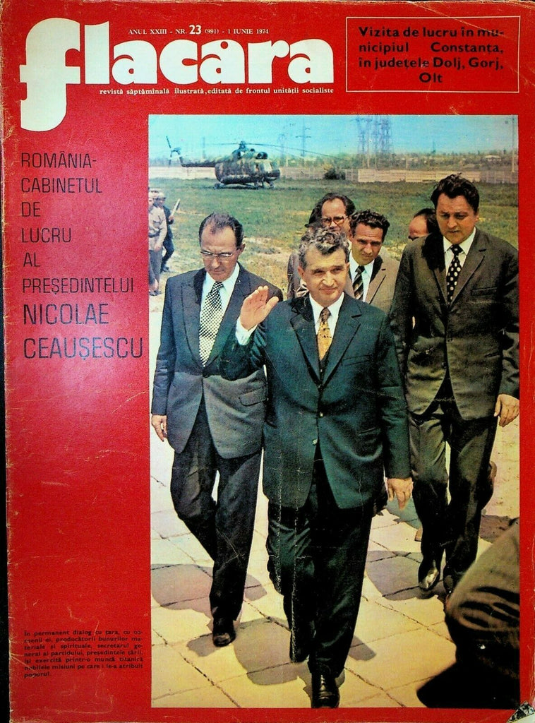 Flacara Magazine June 1 1974 Nicolae Ceausescu Ilie Nastase