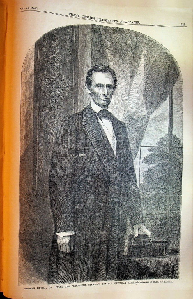 Frank Leslie's Illustrated Newspaper October 20 1860 Abraham Lincoln Brady