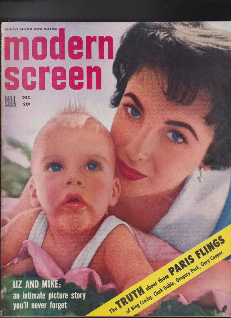 Modern Screen Magazine Liz Taylor Bing Crosby Clark Gable December 1953