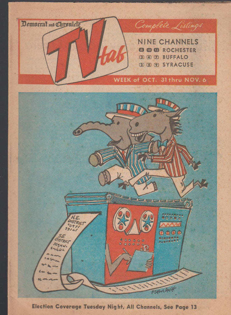 Democrat & Chronicle TV Tab Magazine October 31 1966 Election Coverage