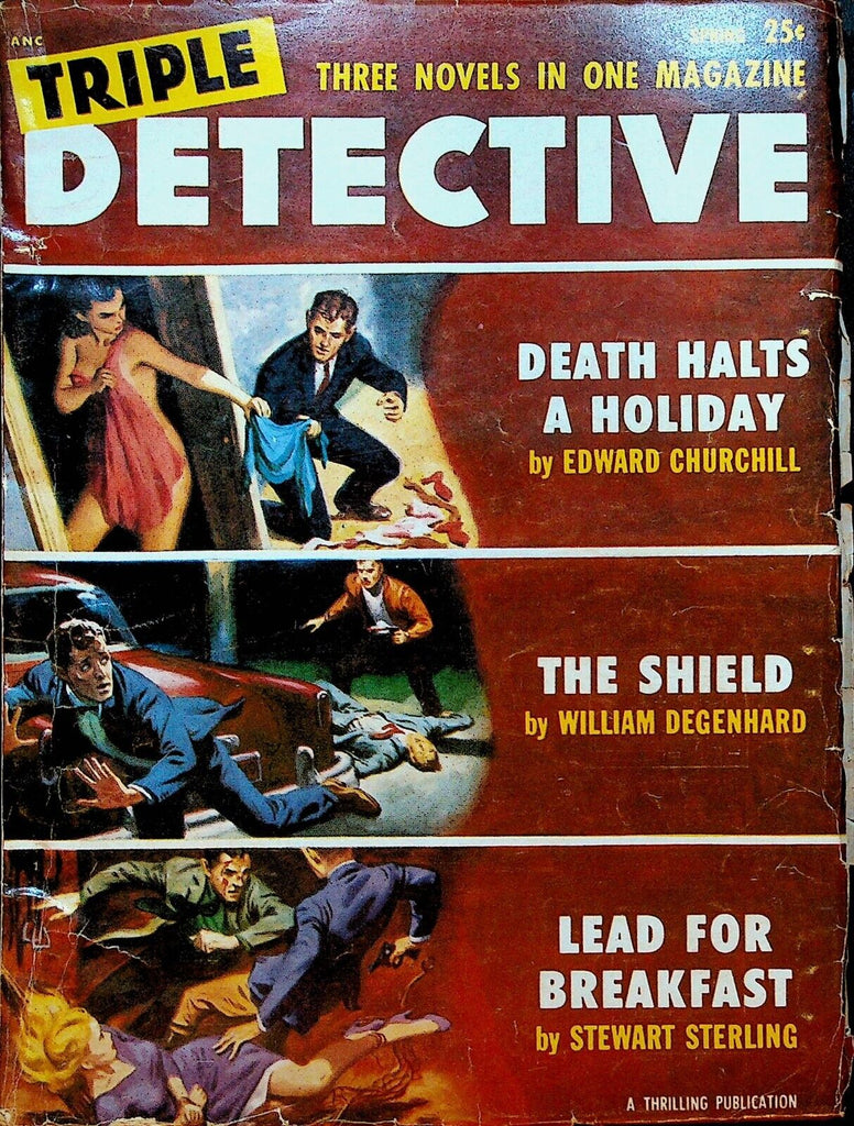 Triple Detective Spring 1954 William Degenhard Stewart Sterling Edward Churchill