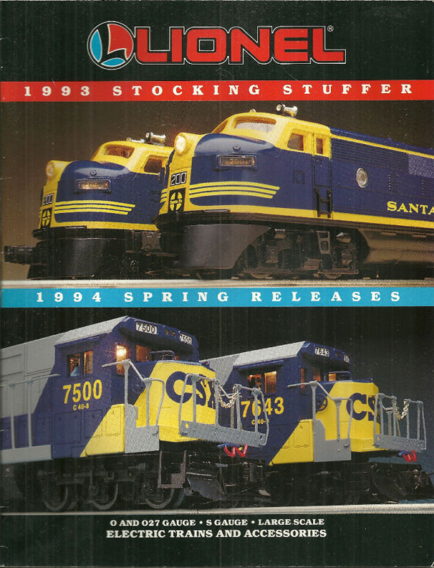 Lionel Trains Stocking Stuffer 1993 Catalog Model Railroading