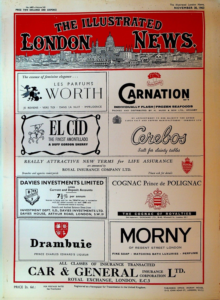 Illustrated London News November 30 1963 JFK Kennedy Assassination Greta Garbo