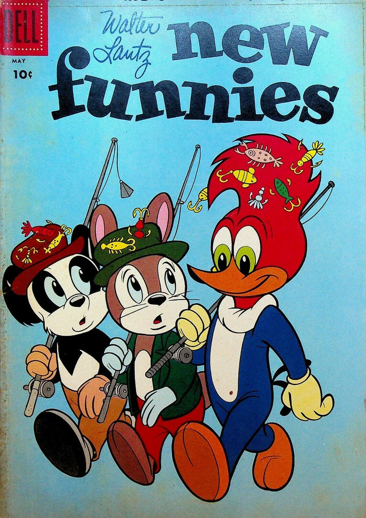 New Funnies 255 Dell Comics 1958 Woody Woodpecker Fishing
