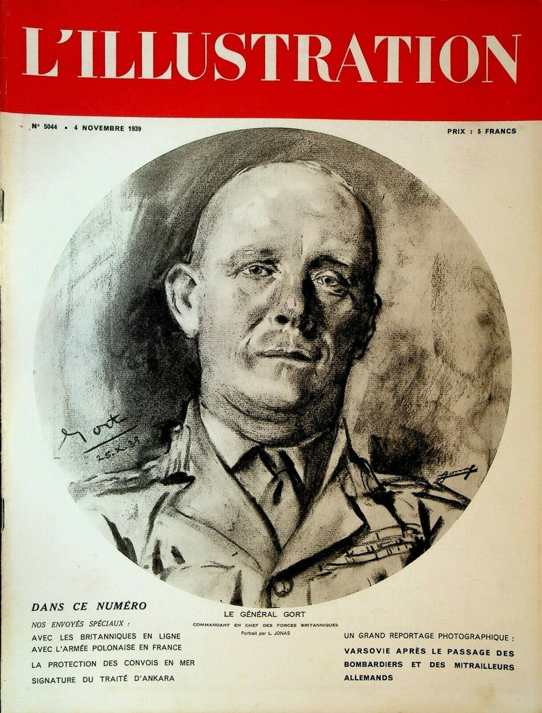 L'Illustration Magazine November 4 1939 John Gort World War II