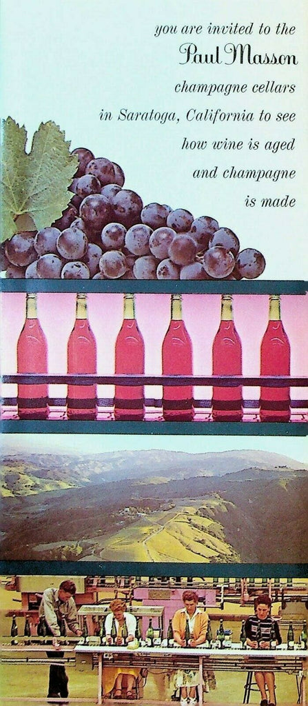 Paul Masson Champagne Cellars 1966 Brochure Saratoga California
