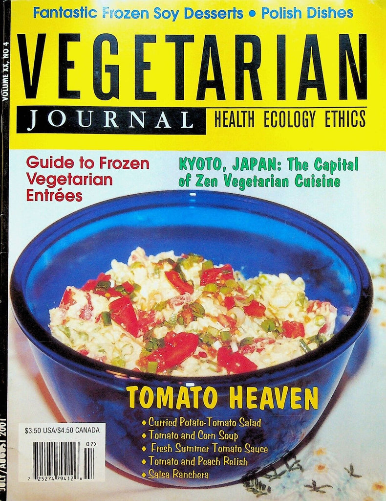 Vegetarian Journal Vol XX #4 2001 Tomato Heaven Polish Dishes Soy Desserts
