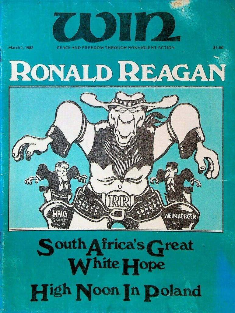 Win Magazine March 1 1982 Ronald Reagan Boston Arson Operation Square Leg