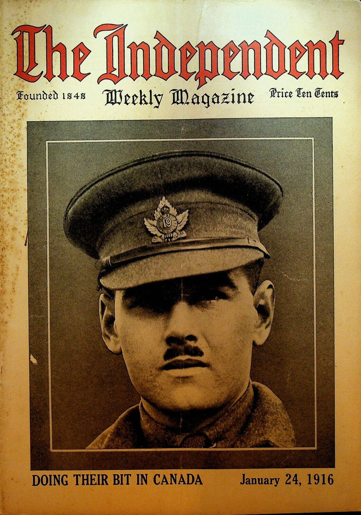 The Independent Magazine January 24 1916 WWI Canada