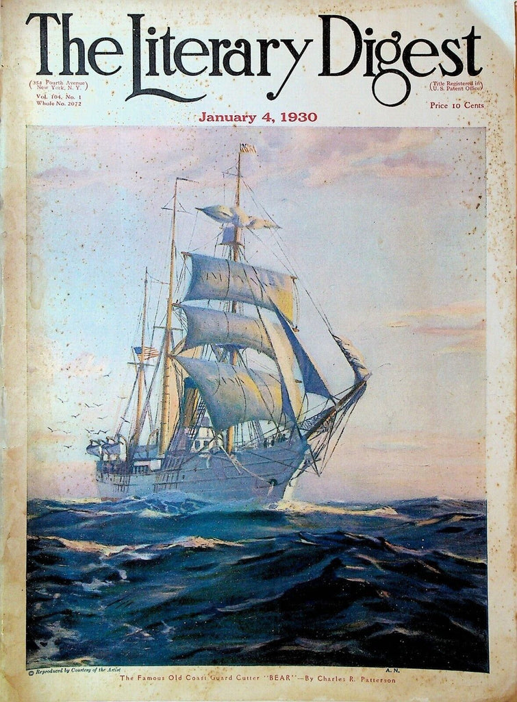 Literary Digest January 4 1930 China Chiang Kai-Shek India Russia Germany