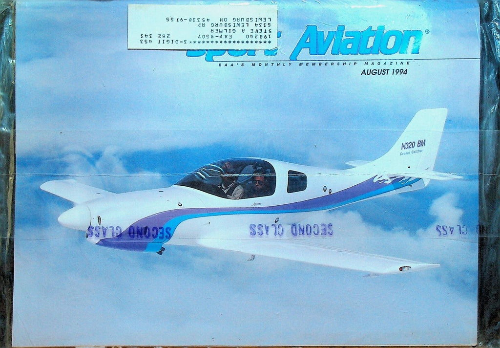 Sport Aviation Magazine August 1994 EAA Monthly Membership Planes Sealed