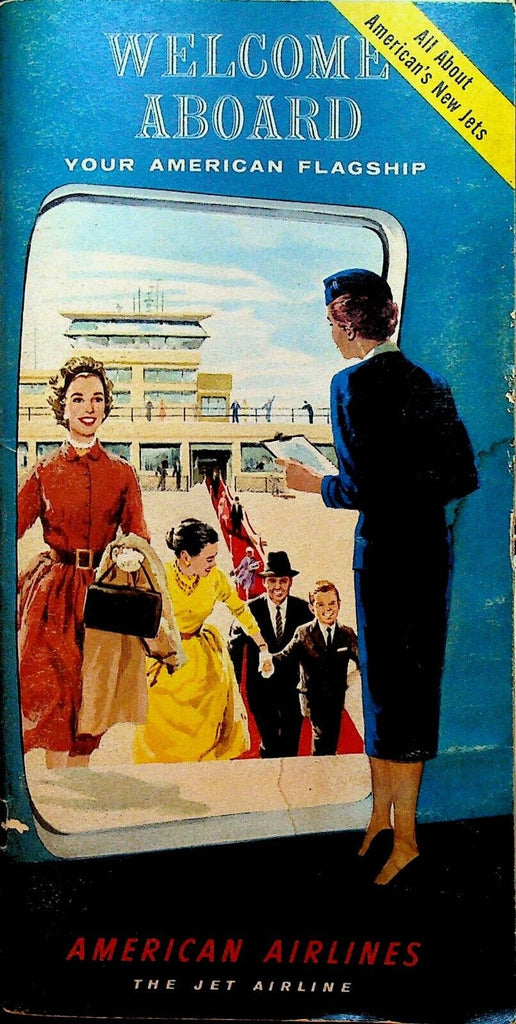 American Airlines Welcome Aboard Booklet & System Map 1959
