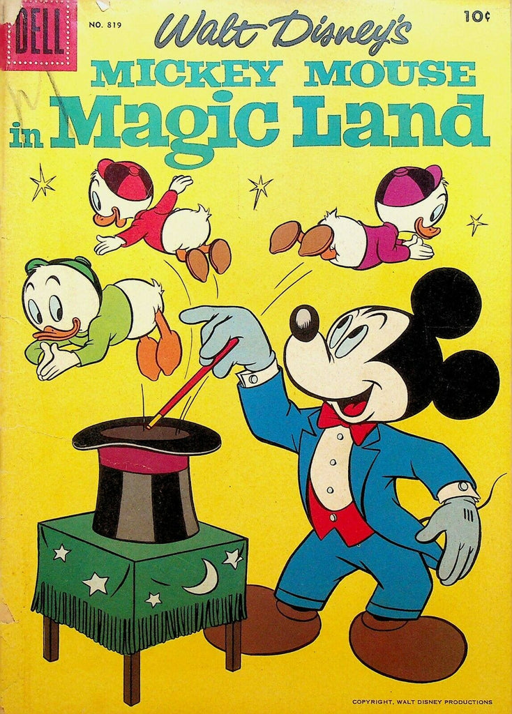 Mickey Mouse in Magic Land Dell Comics Four Color 819 1957 Magic Hat