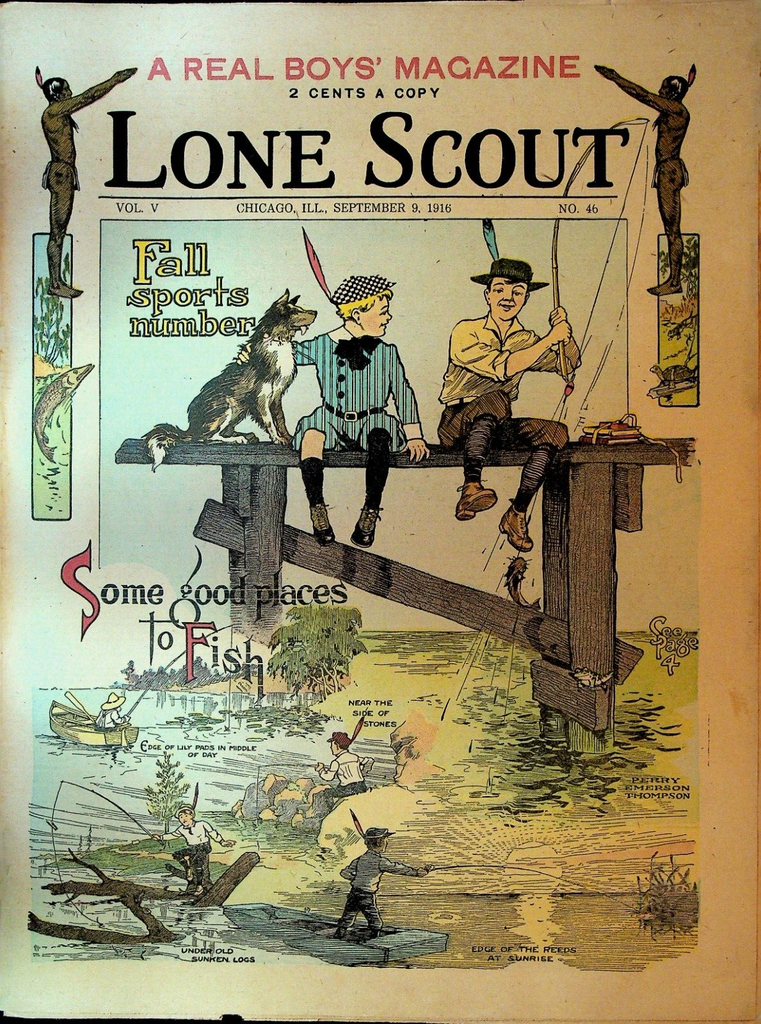 Lone Scout Magazine September 9 1916 Scouting Fishing Hawaii US Army Camp