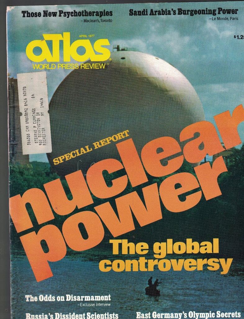 Atlas Magazine April 1977 Nuclear Power Saudi Arabia East German Olympians
