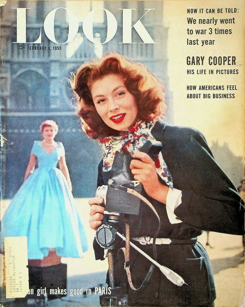 Look Magazine February 8 1955 Gary Cooper Jackie Robinson Suzy Parker Jack Paar