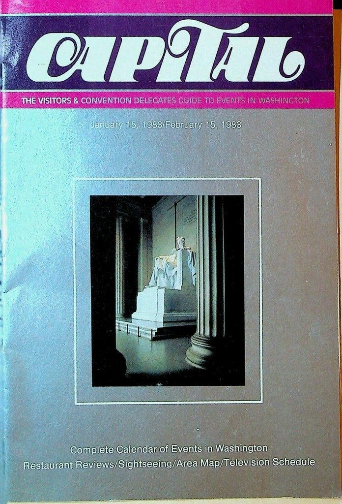 Capital Washington DC Visitors Guide January 15 1983 Sightseeing Map