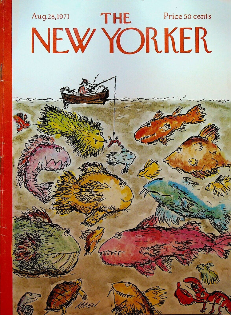 The New Yorker August 28 1971 Edward Koren Fishing Abraham Lincoln Golf