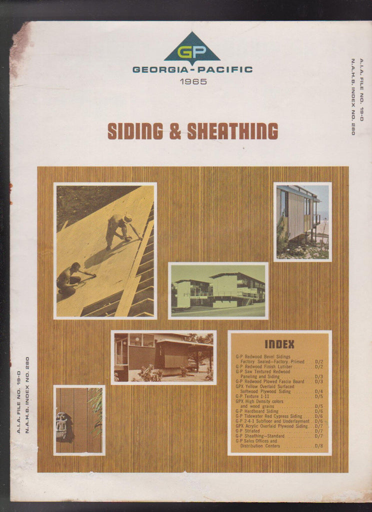 Georgia Pacific 1965 Siding & Sheathing Index Catalog