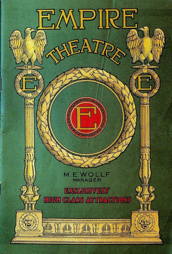 A Rich Man's Son Play Program October 28 1912 Empire Theatre Syracuse
