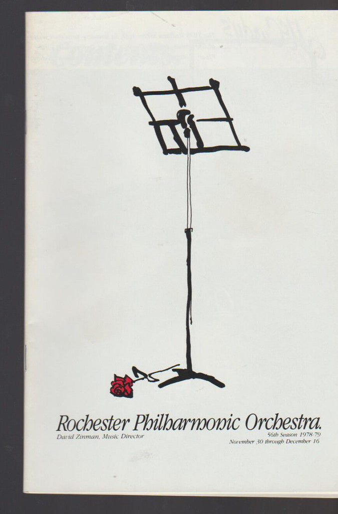 Rochester Philharmonic Orchestra Program 1978 Bach Festival Chorus