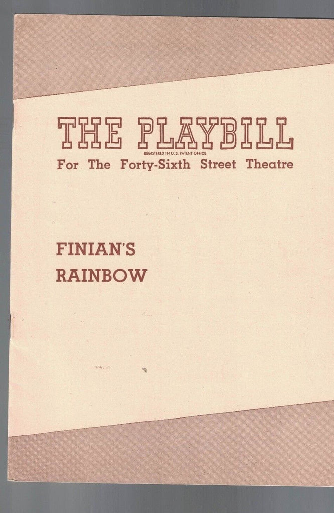 Finian's Rainbow June 23 1947 Playbill Dorothy Claire David Wayne Lyn Murray