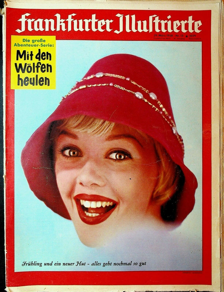 Frankfurter Illustrierte Magazine March 29 1958 Africa Hiroshima Hats