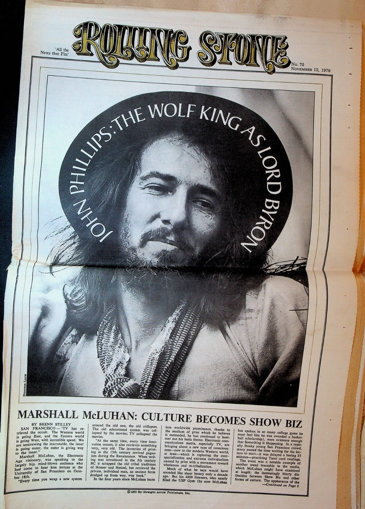 Rolling Stone Magazine 70 November 12 1970 Grace Slick John Phillips