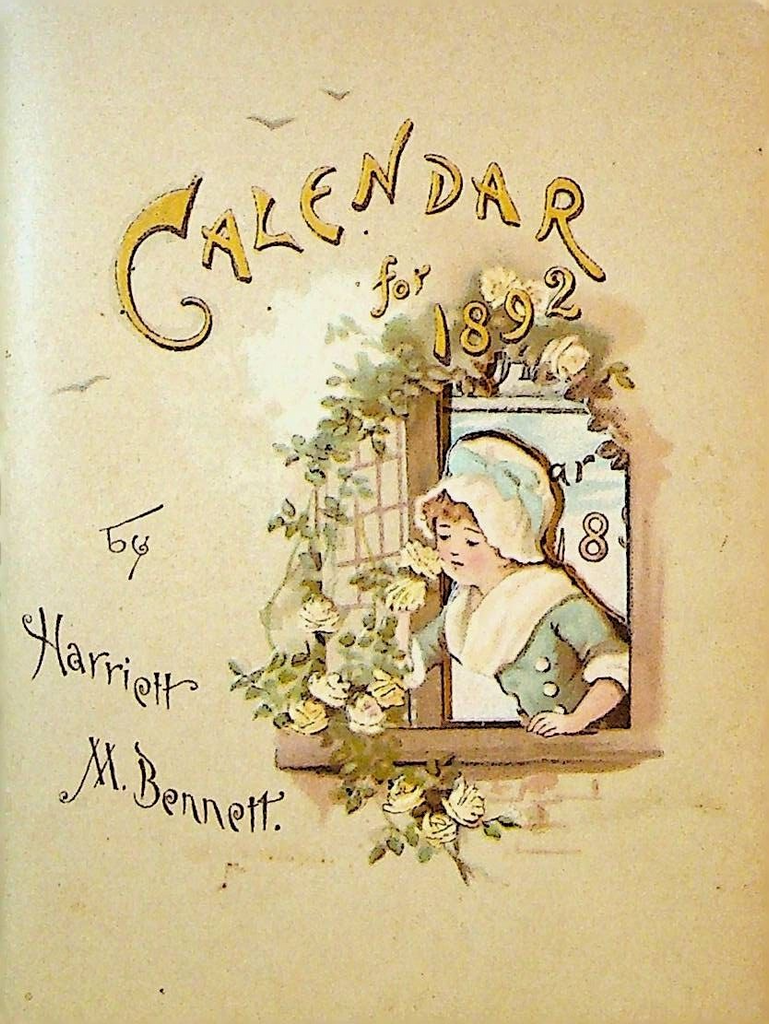 Raphael Tuck & Sons 1892 Calendar Harriett M Bennett