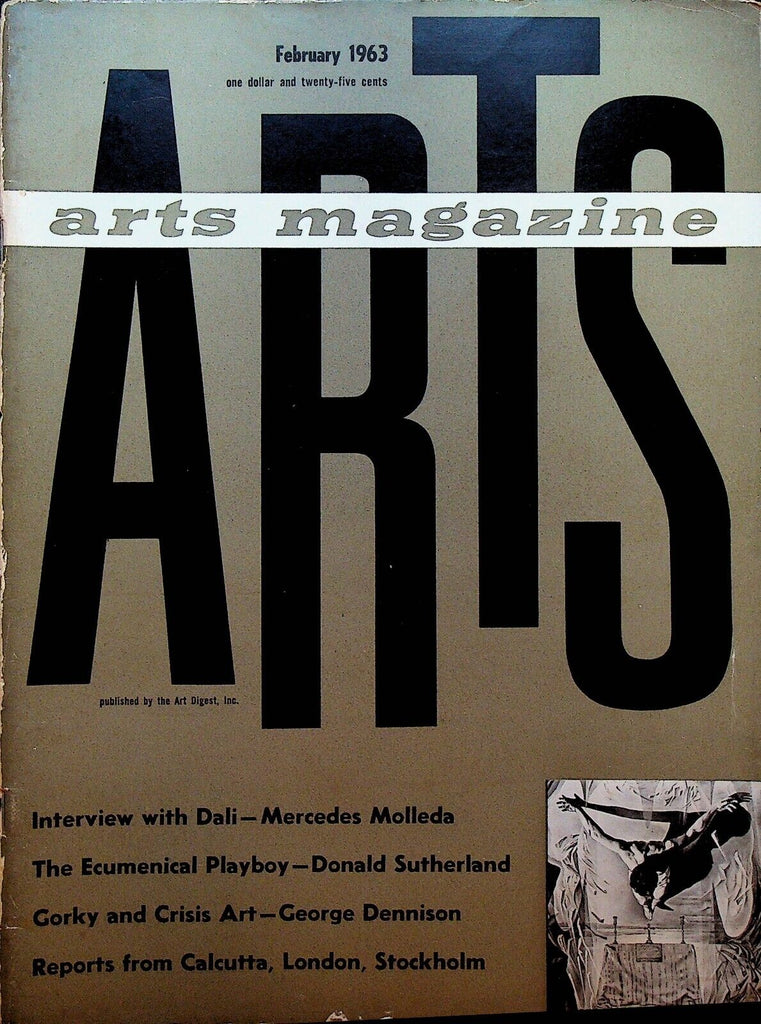 Arts Magazine February 1963 Salvador Dali El Greco Goya Arshile Gorky