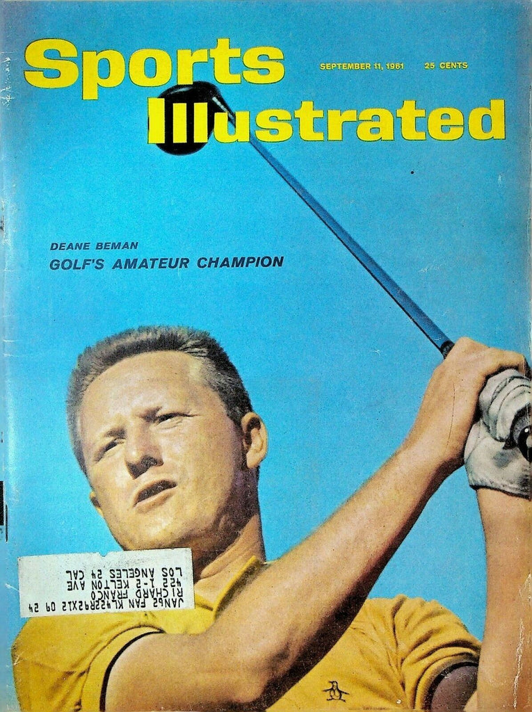 Sports Illustrated September 11 1961 Golf Deane Beman Roger Maris Mickey Mantle