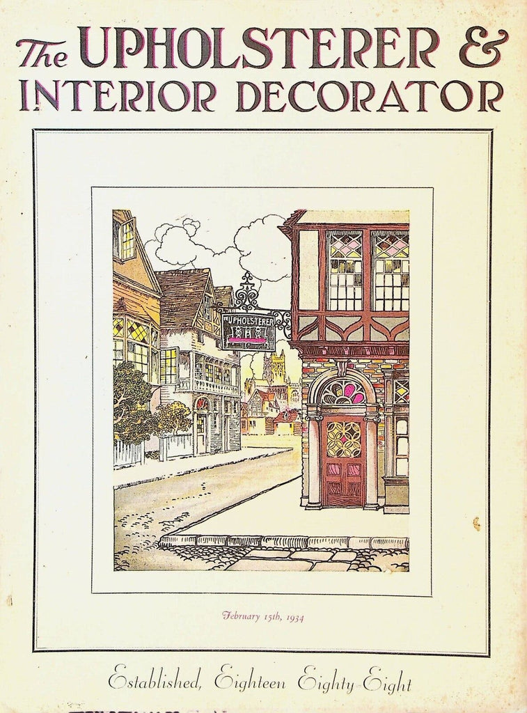 Upholsterer & Interior Decorator Magazine February 15 1934 Art Deco