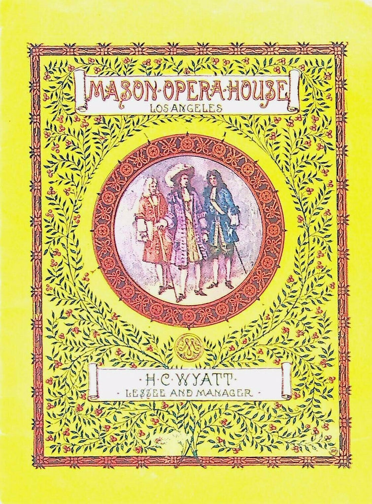When Knights Were Bold Playbill May 4 1908 Mason Opera House Los Angeles