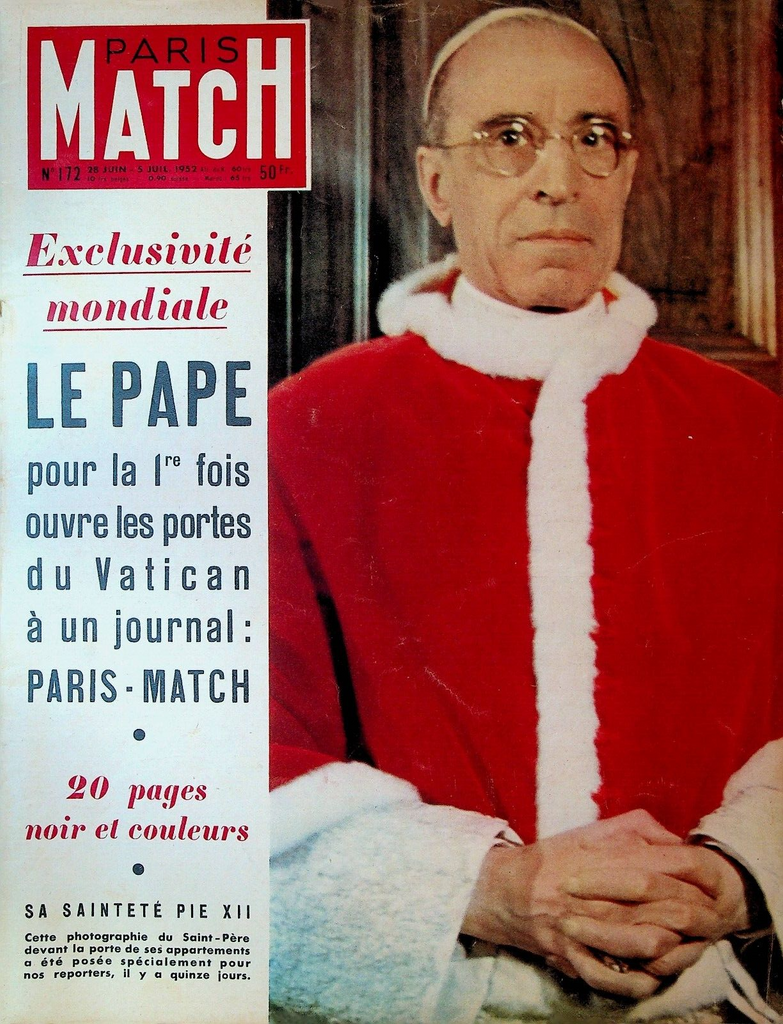 Paris Match June 28 1952 Pope Pius XII Eva Peron