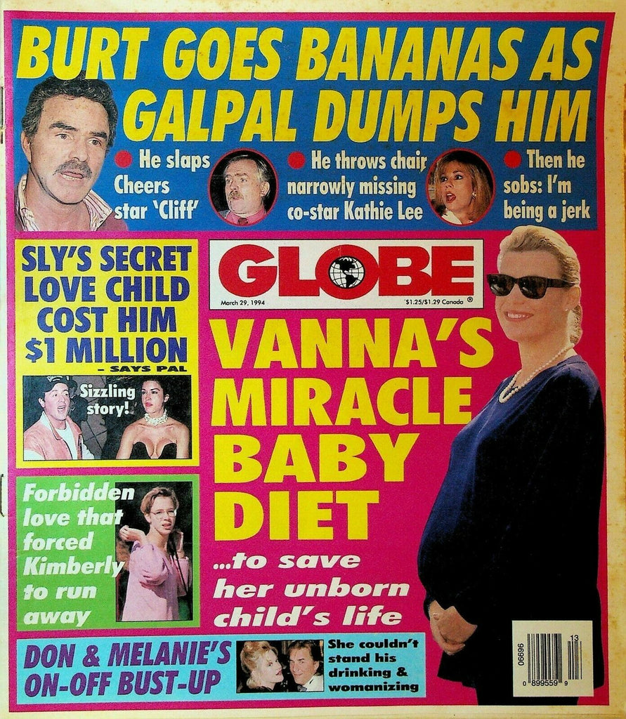 Globe March 29 1994 Vanna White Sylvester Stallone Don Johnson Burt Reynolds