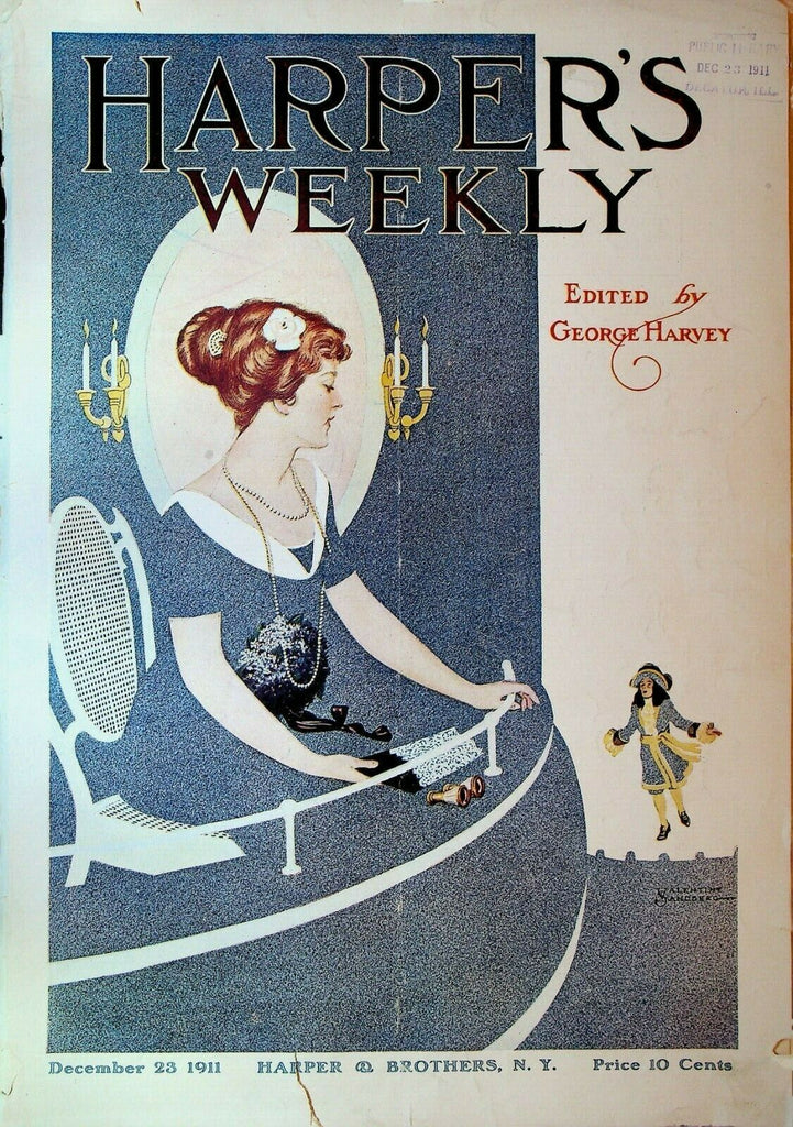 Harper's Weekly December 23 1911 Valentine Sandberg Opera Cover China Civil War