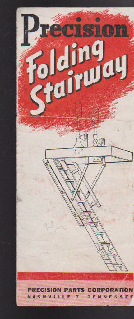 Precision Folding Stairway 1950s Brochure Nashville Tn