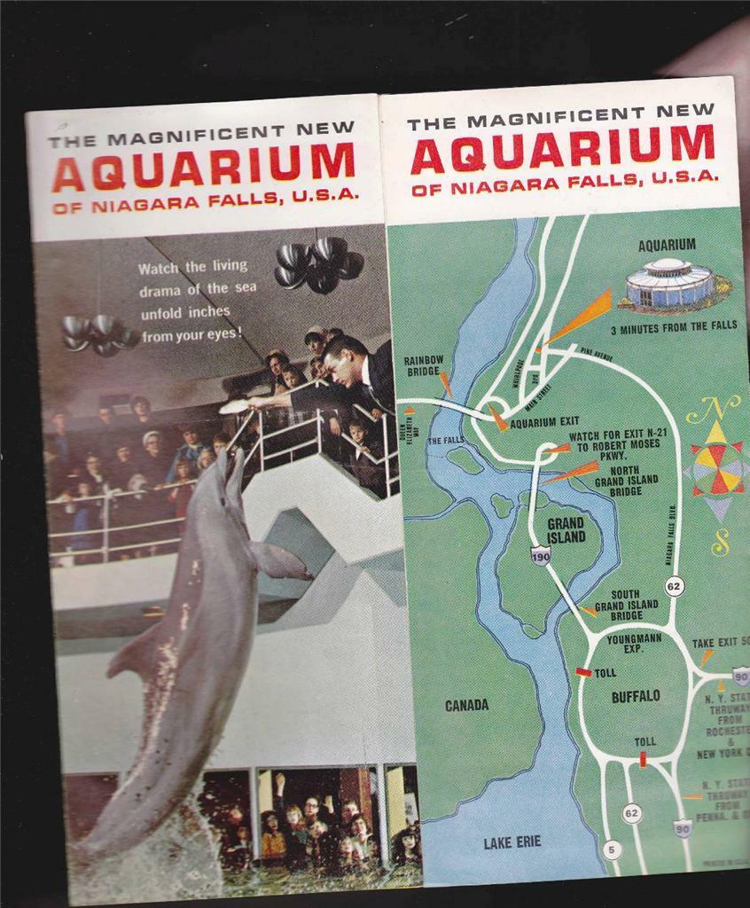 The Magnificent New Aquarium of Niagara Falls USA Brochure Vintage