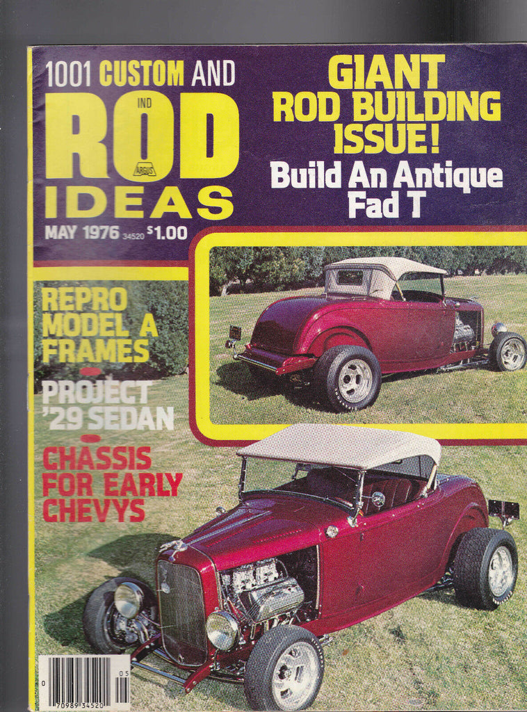 1001 Custom & Rod Ideas Magazine Early Chevy Chassis May 1976 Free US S/H