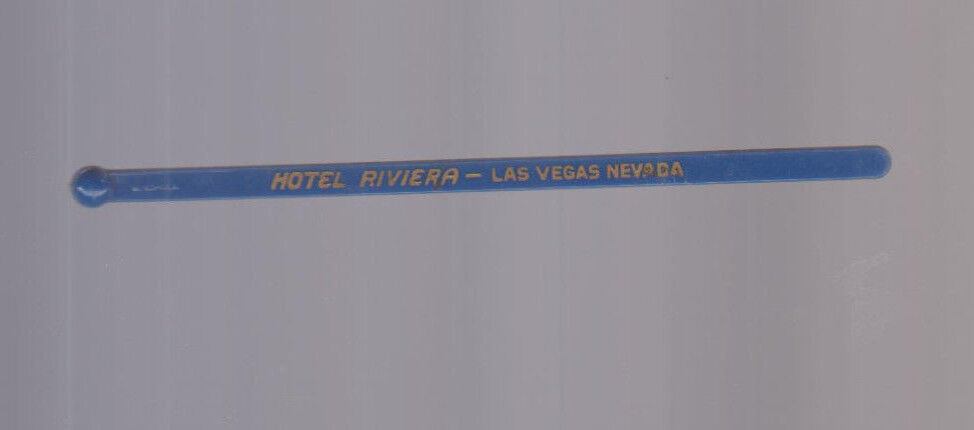 Hotel Riviera Las Vegas Nevada Vintage Swizzle Stir Stick Casino