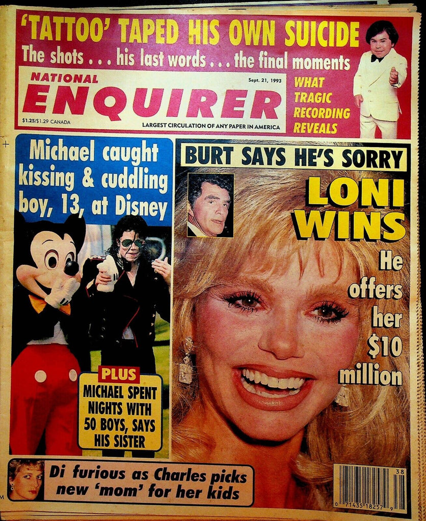National Enquirer September 21 1993 Michael Jackson Princess Diana Loni Anderson