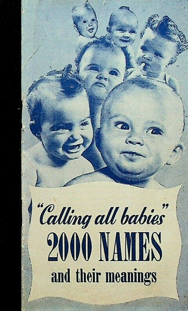 Calling All Babies 2000 Names & Their Meanings Booklet 1946 Mennen Oil Powder