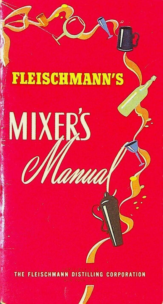 Fleischmann's Mixer's Manual Booklet 1948 Bartending Mixology