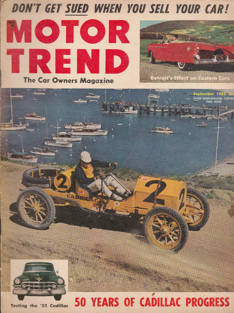 Motor Trend Magazine Cadillac Progress September 1952 FREE US S/H