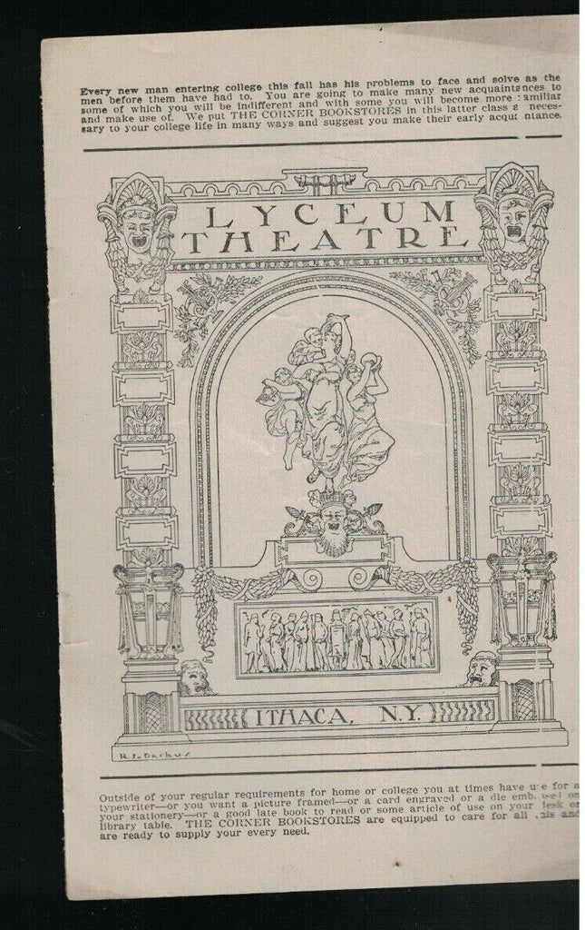 Grumpy Play Program Lyceum Theatre Ithaca NY Cyril Maude December 26 1916