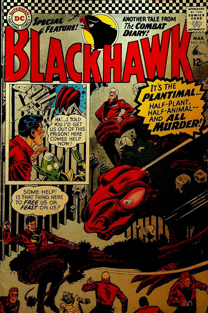 Blackhawk 218 DC Comics 1966 Plantimal Half Plant Half Animal