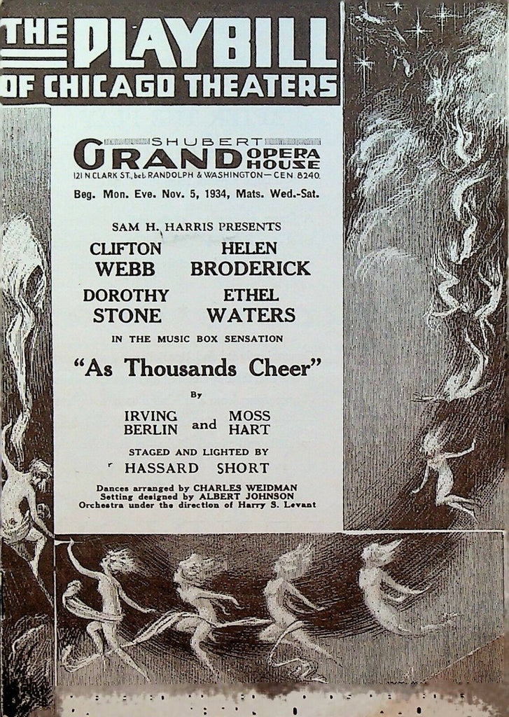 As Thousands Cheer Playbill November 5 1934 Ethel Waters Johann Strauss