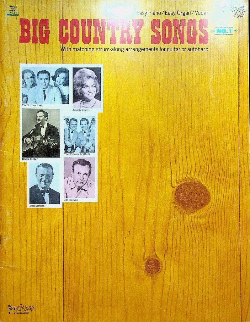 Big Country Songs #1 Songbook 1966 Easy Piano Easy Organ