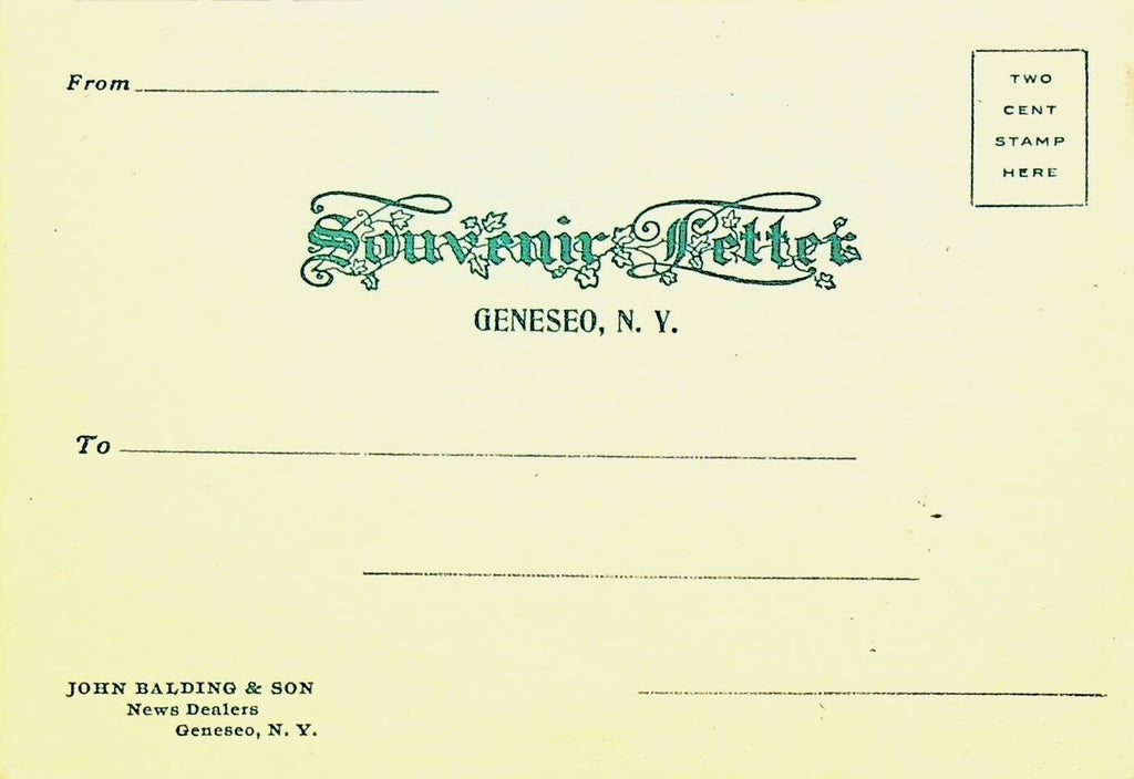 Souvenir Letter Geneseo NY Picture Booklet 1900s John Balding & Son